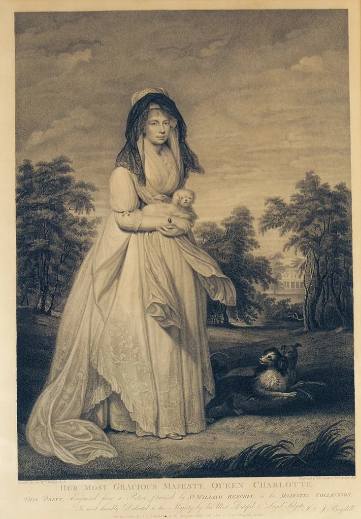 William Beechey - Ritratto di Sua Santissima Regina Maestà Charlotte, incisa da Thomas Ryder e Thomas Ryder Jnr